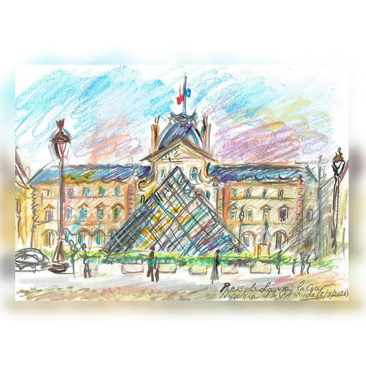 LE LOUVRE LA COUR NAPOLEON ET LA PYRAMIDE